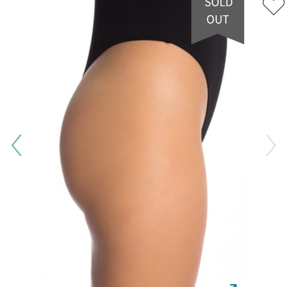 NWOT bp v neck ribbed thong body suit - Picture 3 of 10